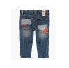 Modré strečové džíny kluk jean moderní záplaty Boboli 348050BLUE b