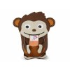 Dětský hnědý batůžek pro malé děti Opička do jeslí a výlety s hravou jmenovkou Affenzahn
