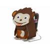 Dětský hnědý batůžek pro malé děti Opička do jeslí a výlety s reflexy Affenzahn
