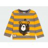 Chlapecké tričko s medvědem pruhované šedé hořčičně žluté překlápěcí tričko pro kluka Boboli 323019-9679 a