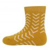 Chlapecké ponožky modré a okrové hořčičně žluté pruhované kostkované 3v1 vysoký podíl bavlny certifik Ewers 205245 0002 d