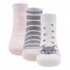 Dívčí ponožky růžové bílé šedé pruhované puntíkaté se srdíčky dalmatin 3v1 vysoký podíl bavlny certifik Ewers 205245 0002 205248 0003 b