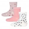Barevné ponožky pro holčičku růžové lila bílé dalmatin 3v1 Ewers 205213 0001