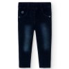 Modré džegíny s fleecem tmavě modré kalhoty pro holku měkké džíny Boboli 290001DARKBLUE a