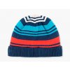Klučičí pletená čepice trikolóra pruhovaná zimní čepice s fleecem pro kluka modrá Boboli kluk modrá 348139-3637
