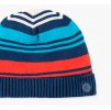 Klučičí pletená čepice trikolóra pruhovaná zimní čepice s fleecem pro kluka modrá Boboli kluk modrá 348139-3637 a