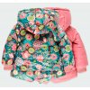 Oboustranná dívčí bunda zimní růžová květy zelená lehká teplá bunda pro holčičku Boboli holka 2331549671 b