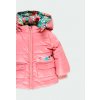 Oboustranná dívčí bunda zimní růžová květy zelená lehká teplá bunda pro holčičku Boboli holka 2331549671 j