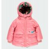 Oboustranná dívčí bunda zimní růžová květy zelená lehká teplá bunda pro holčičku Boboli holka 2331549671 l