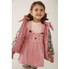 Oboustranná dívčí bunda zimní růžová květy zelená lehká teplá bunda pro holčičku Boboli holka 2331549671 model