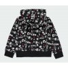 Černá dívčí mikina na zip s kapucí rebel rock Boboli print bavlna 4332689638 b