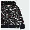 Černá dívčí mikina na zip s kapucí rebel rock Boboli print bavlna 4332689638 c