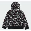 Černá dívčí mikina na zip s kapucí rebel rock Boboli print bavlna 4332689638 e