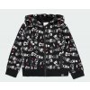 Černá dívčí mikina na zip s kapucí rebel rock Boboli print bavlna 4332689638 a