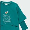 Dívčí mikinové šaty zelené zelená mikina tričko s dlouhým rukávem Boboli  4530244552 c