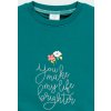 Dívčí mikinové šaty zelené zelená mikina tričko s dlouhým rukávem Boboli  4530244552 d