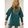 Dívčí mikinové šaty zelené zelená mikina tričko s dlouhým rukávem Boboli 4530244552 model 2