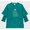 Dívčí mikinové šaty zelené zelená mikina tričko s dlouhým rukávem Boboli 4530244552 a