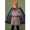 Dívčí černá zimní bunda s páskem Zebra černá parka s kožíškem holka NONO N107 5206 014 4