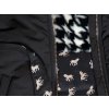 Dívčí černá zimní bunda s páskem Zebra černá parka s kožíškem holka NONO N107 5206 014 6