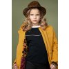 Dívčí zimní bunda parka s kožíškem žlutá elegantní zimní bunda kabát pro holku NoNo Kurkuma N107 5205 519 modelka 1