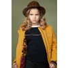 Dívčí zimní bunda parka s kožíškem žlutá elegantní zimní bunda pro holku NoNo Kurkuma N107 5205 519 modelka 1
