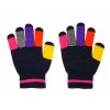 Dětské pletené rukavice s barevnými prsty růžové Maximo 9173-861300/4825