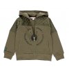 Chlapecká khaki mikina na zip s kapucí zelená pro kluka Brouk Boboli 5111314523 a