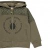 Chlapecká khaki mikina na zip s kapucí zelená pro kluka Brouk Boboli 5111314523 d