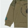 Chlapecká khaki mikina na zip s kapucí zelená pro kluka Brouk Boboli 5111314523 f