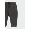 Boboli Chlapecké teplákové kalhoty tmavé šedé fantazie kombi materiál teplé kalhoty pro kluka 3430888116 c