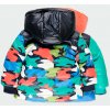 Chlapecká oboustranná zimní bunda barevná Maskáč oranžová zelená modrá černá pistác Boboli kluk 3131319677 b