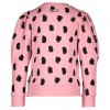 Dívčí mikina růžová s černými puntíky balónové rukávy růžový top holka BNOSY Y109 5373 227 1