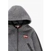 Chlapecká mikina s fleecem šedá odepící kapuce na zip zpevněná Boboli 3281378109 d