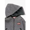 Chlapecká mikina s fleecem šedá odepící kapuce na zip zpevněná Boboli 3281378109 e
