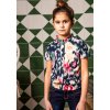 Dívčí blůza s rozmazanými květy lehká halenka barevná top s krátkým rukávem pro holku BNOSY Y108-5110 model