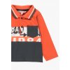 Oranžové tričko pro kluka Dětské polo s dlouhým rukávem, náprsní kapsička vystouplý potisk SKATE Boboli 3280145080 c