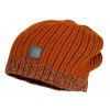 Dětská pletená čepice beanie skořice oranžová zimní čepice pro děti skřítkovská čepice Maximo