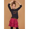 Dívčí skládána sukně s dvěma kanýry Bugenvilia purpurová růžová sukně pro holku NoNo N109 5702 602 3 copy
