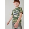 Chlapecké tričko eco s 3D velrybou maskáč zelený aktivistické tričko kluk Boboli 514178 9777 model