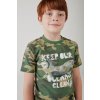 Chlapecké tričko eco s 3D velrybou maskáč zelený aktivistické tričko kluk Boboli 514178 9777 model