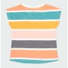 Pruhované dívčí tričko bio bavlna barevné pruhy přírodní barvy krátký rukáv Boboli holka Organic 4640269755 b