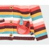 Kojenecký pletený kabátek - pruhovaný svetřík na knoflíčky hravé kapsičky zvířátko barevný kabátek Boboli bavlna 1241081111 c