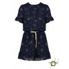 Dívčí šaty tmavě modré s měděnými tečkami holand Nono tmavomodré elegantní šaty pro holku letní lehké vzdušné recyklované udržitelná móda N112 5808 110 a