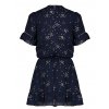 Dívčí šaty tmavě modré s měděnými tečkami holand Nono tmavomodré elegantní šaty pro holku letní lehké vzdušné recyklované udržitelná móda N112 5808 110 b