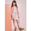 Bavlněné Dívčí podkolenky růžové/camel béžové pruhované ponožk pro holku sporty k šatům NoNo N112 5903 240 model 1