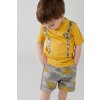 Chlapecké tričko s kšandami Tygr hořčičně žluté tričko pro kluka Boboli 3140861164  model set s bermudami