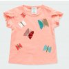 Dívčí tričko s měnícími flitr motýlky lososvě růžové překlápěcí flitry letní tričko pro holčičku Boboli 2340873742 b