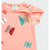 Dívčí tričko s měnícími flitr motýlky lososvě růžové překlápěcí flitry letní tričko pro holčičku Boboli 2340873742 d