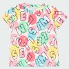 Dívčí tričko a šortky smajlík/mentol set letní tričko růžové zelené kraťasy Boboli holka 4240889782 a